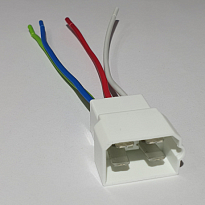 Колодка соед. 4 конт. 6,3мм (штырь) с проводом 1,5мм AVKOPRO AVK907337302-1,5 (уп.10шт)